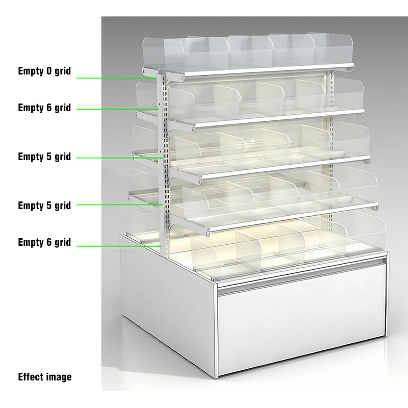 Transparent Acrylic Dust Cover Shelves/ Energy-Saving LED Lighting Shelves