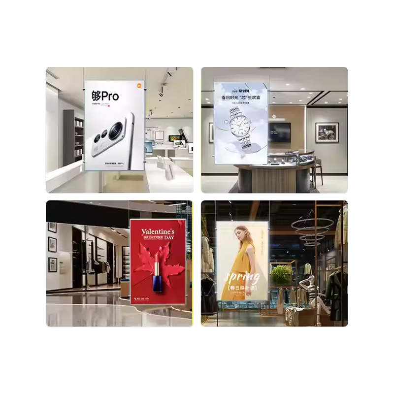 Luxury Store Window Light Box 18mm Ultra-Thin Wall Fitting Customizable Soft Light Eye Protection Design