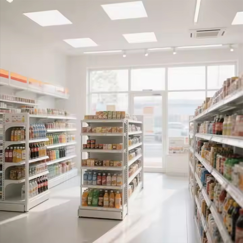 Best Selling 1.5m Narrow Wall Shelf General S-File Compact Convenience Store Scheme Steel Light Box Hanging Decorative