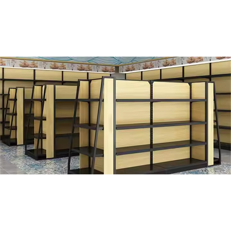 Safety Anti-Collision Display Stand Double-Sided Supermarket Rack Light Duty Metal Shelf for Mother and Baby Products