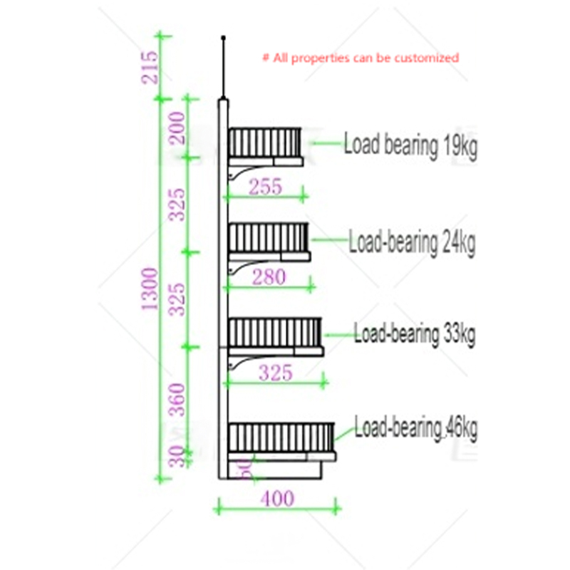 Double Sided Tuk-Tuk Flash Mob Folding Stand Traditional Wooden Display Rack Supermarket Made Of Metal